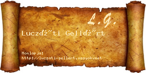 Luczáti Gellért névjegykártya